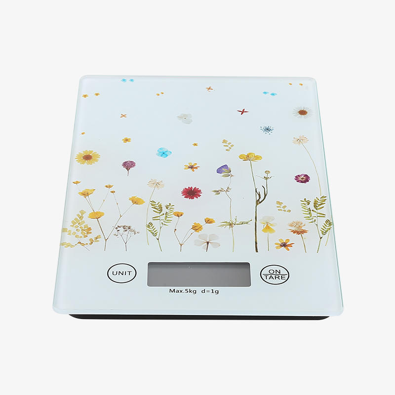 KDF Rectangle fashion high accurate safe tempered glass electronic kitchen scale
