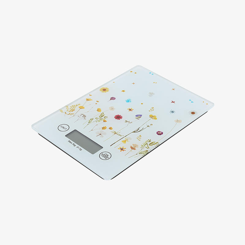 KDF Rectangle fashion high accurate safe tempered glass electronic kitchen scale
